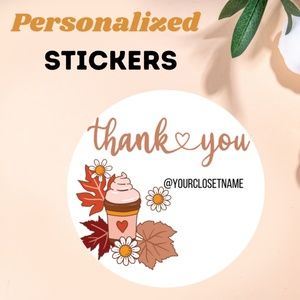 Personalized business thank you stickers 24 Count 2"